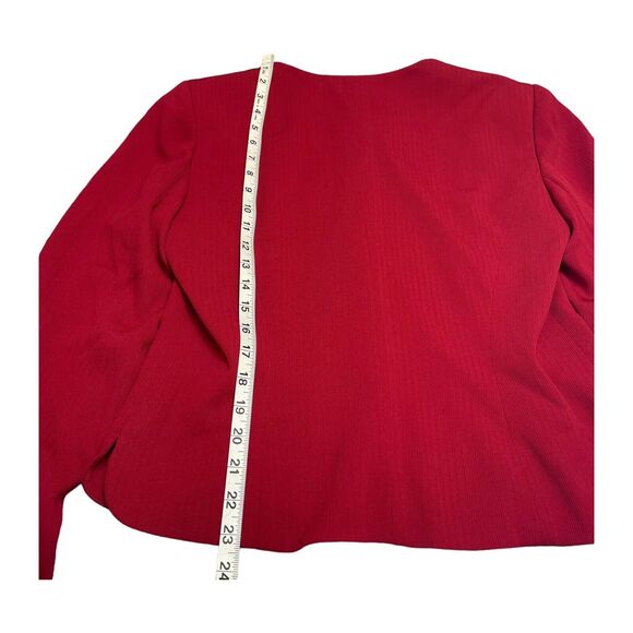 Liz Claiborne Red Blazer Jacket Lined 5 Button Front Women’s Size 10 - Picture 5 of 8